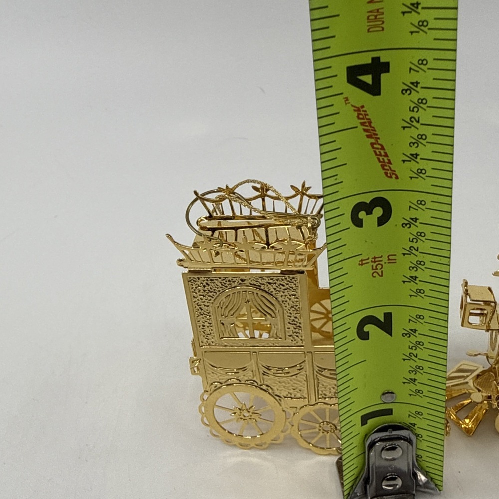 2 Danbury Mint 1990s Christmas Ornaments 23K gold Plated - Picture 13 of 13